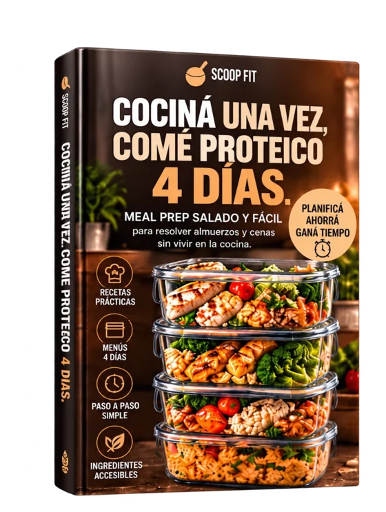 Tapa del bonus Cociná una vez, comé proteico 4 días